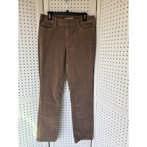 Lands' End Pants Women's 10 Brown Corduroy Mid Rise Straight Leg Classic Casual